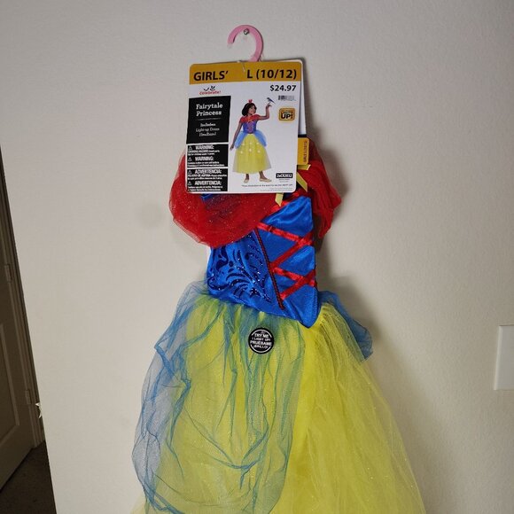 Girls L (10-12) Fairytale Princess Light-Up Dress With Headband Halloween Costum - Picture 5 of 10